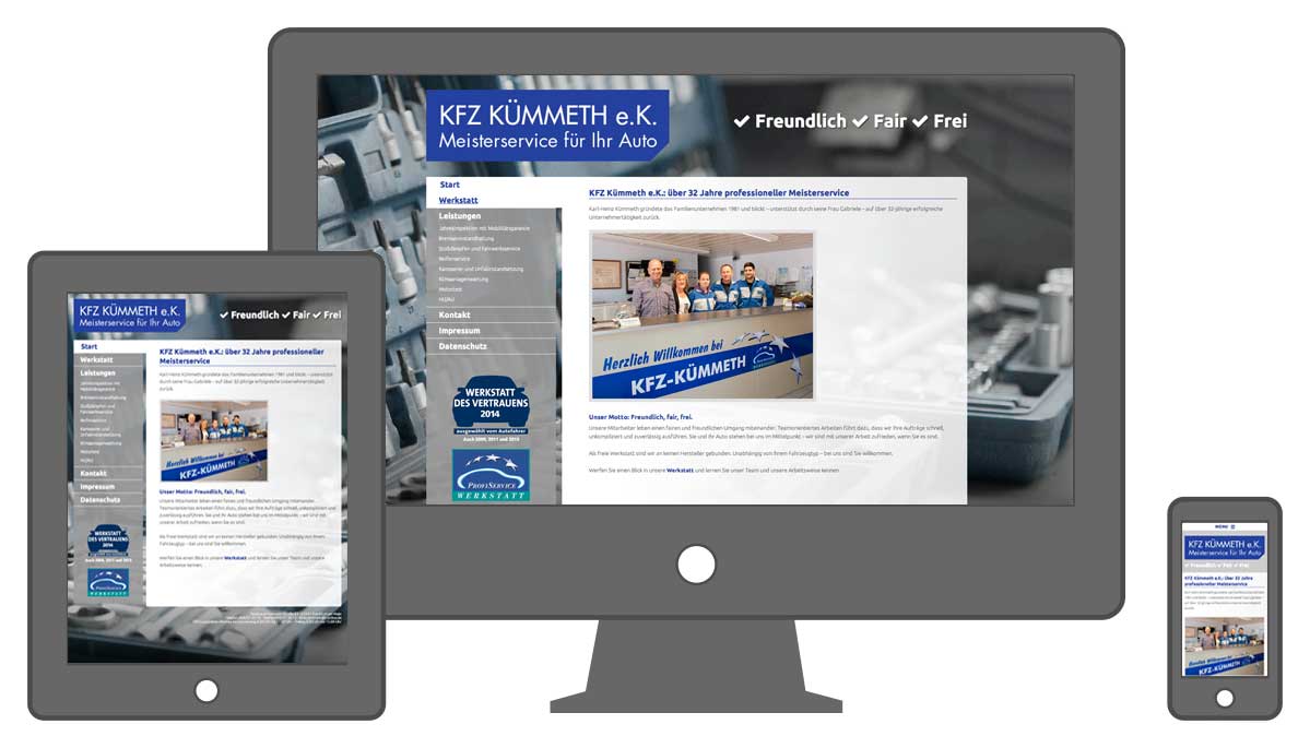 Satz & Bild Kubicek GmbH HTML-Code and Responsive Webdesign